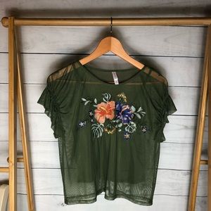 Sheer Floral Top